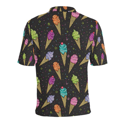 Ice Cream Pattern Print Design IC06 Men Polo Shirt