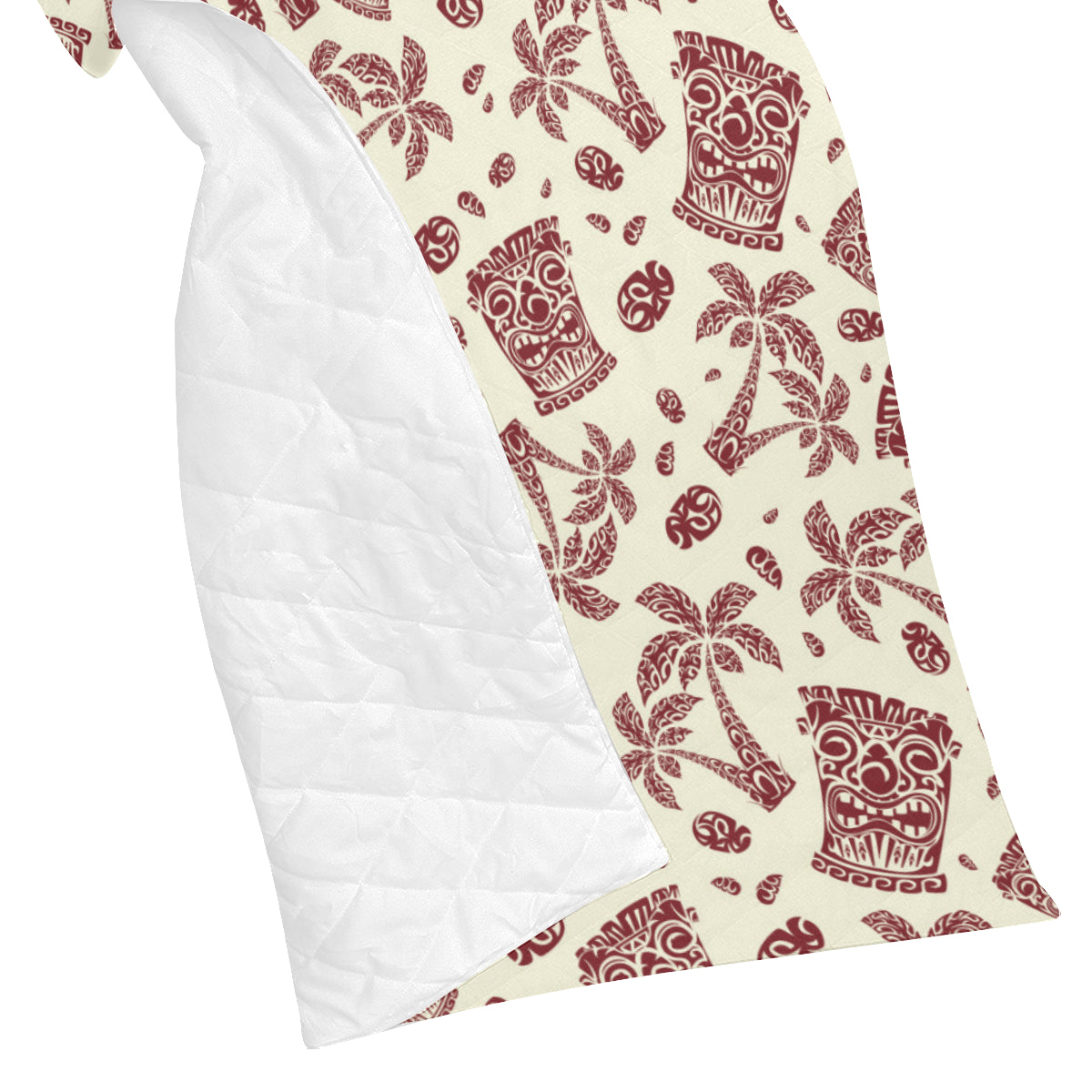 Tiki Tribal Mask Palm Tree Premium Quilt