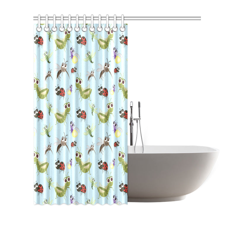 Ladybug Pattern Print Design 01 Shower Curtain