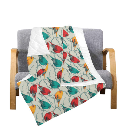 Birds Pattern Print Design 04 Premium Quilt
