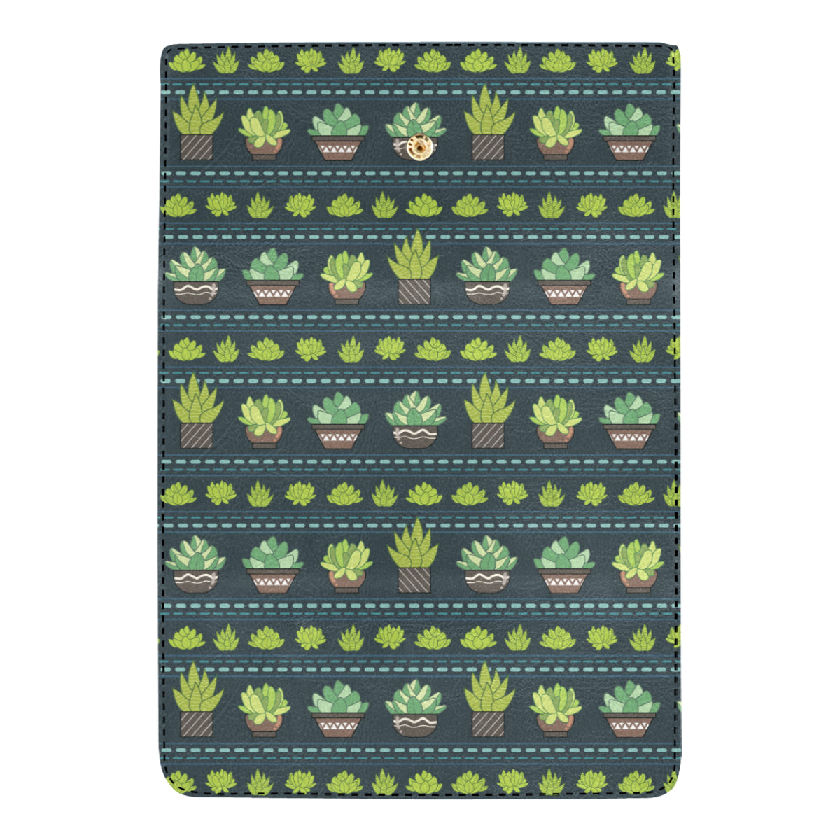 Cactus Pattern Print Design 07 Women's Trifold Wallet