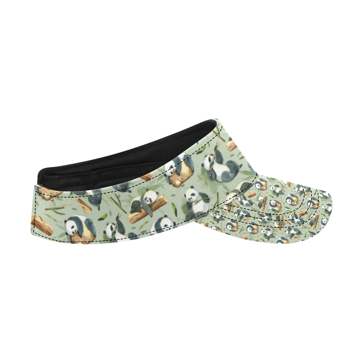 Panda Bear Design Bamboo Print Unisex Sun Visor