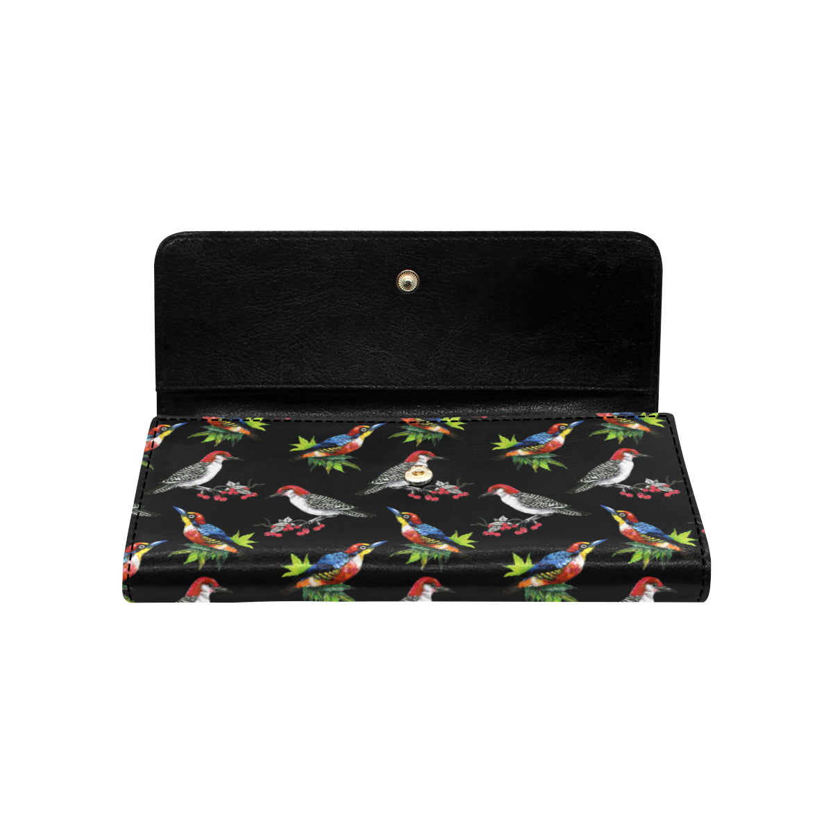Birds Pattern Print Design 06 Women's Trifold Wallet
