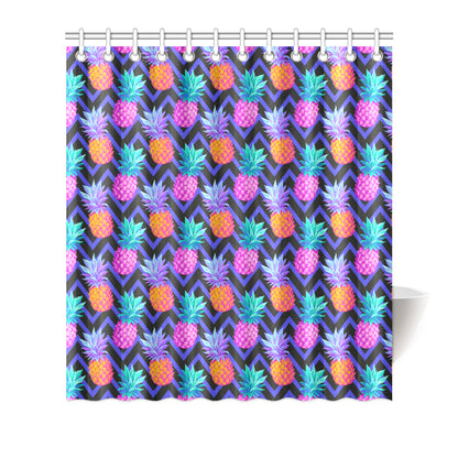 Pineapple Color Art Pattern Shower Curtain