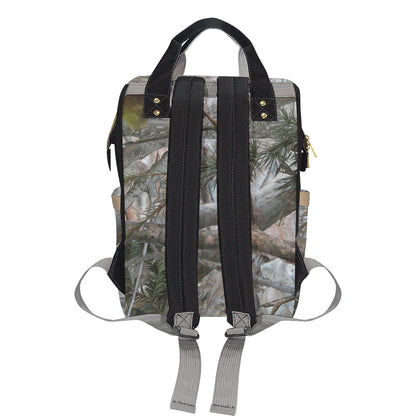 Camo Realistic Tree Forest Pattern Diaper Bag Backpack
