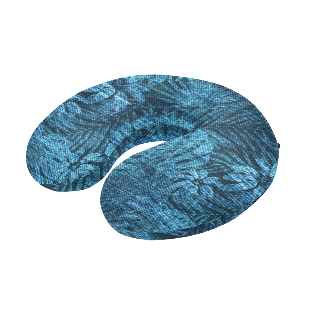Jean Tropical Pattern Print Design 04 U-Shaped Travel Neck Pillow