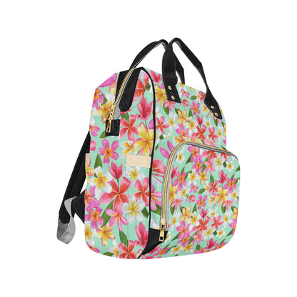 Plumeria Pattern Print Design PM014 Diaper Bag Backpack