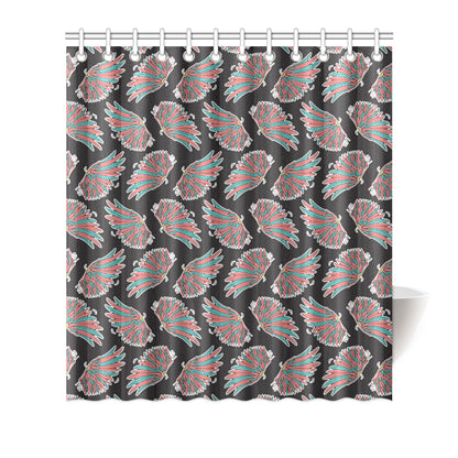 Angel Wings Pattern Print Design 05 Shower Curtain