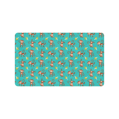Monkey Banana Design Themed Print Rubber Doormat