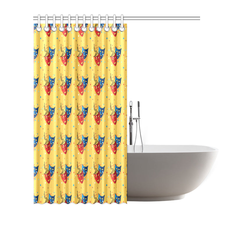 Acting Mask Pattern Print Design 02 Shower Curtain