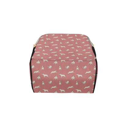 Bull Terriers Pattern Print Design 09 Diaper Bag Backpack