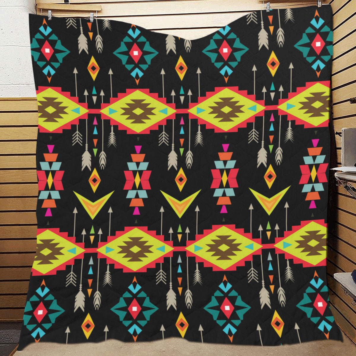 Native Pattern Print Design A05 Premium Quilt