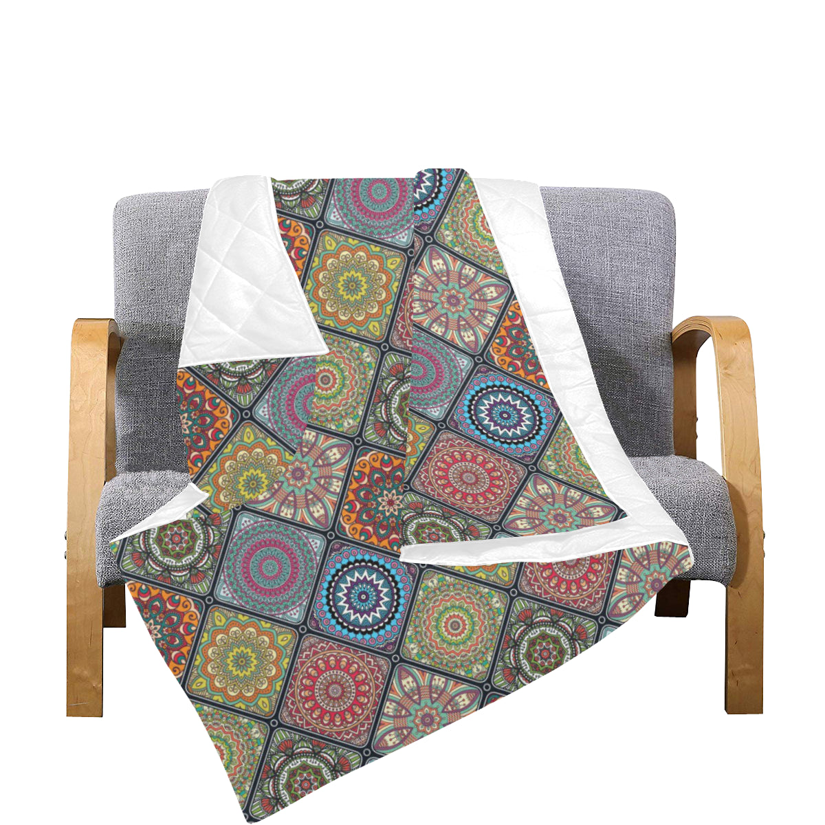 Bohemian Pattern Print Design 05 Premium Quilt