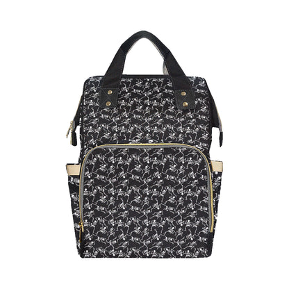Skeleton Style Print Diaper Bag Backpack