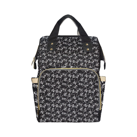Skeleton Style Print Diaper Bag Backpack