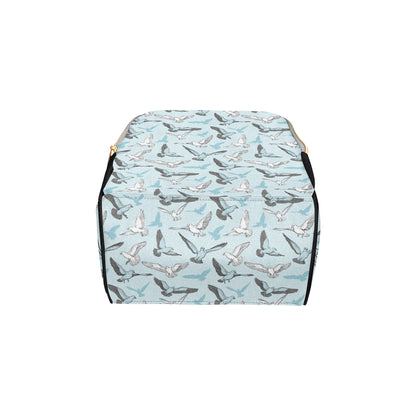 Pigeon Pattern Print Design 03 Diaper Bag Backpack