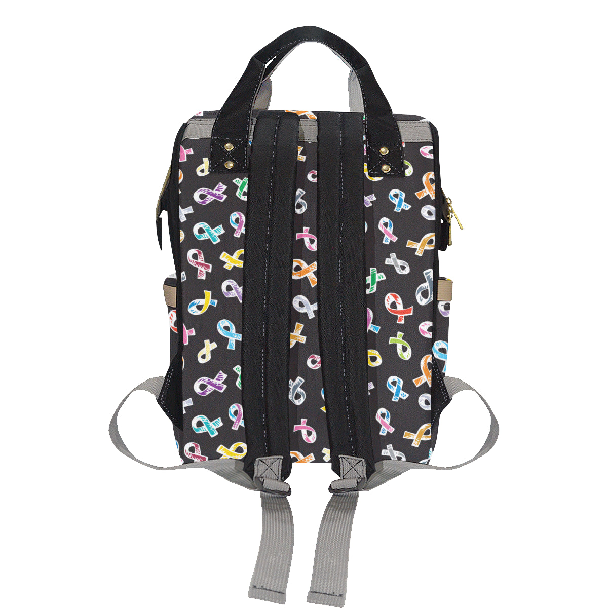 Cancer Awareness Pattern Print Design 02 Diaper Bag Backpack