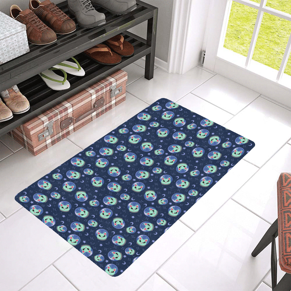 Alien Cat Rubber Doormat