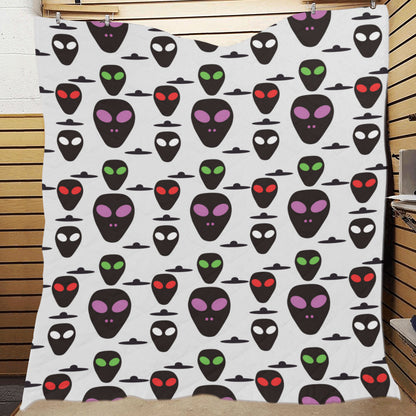 Alien Pattern Print Design 06 Premium Quilt