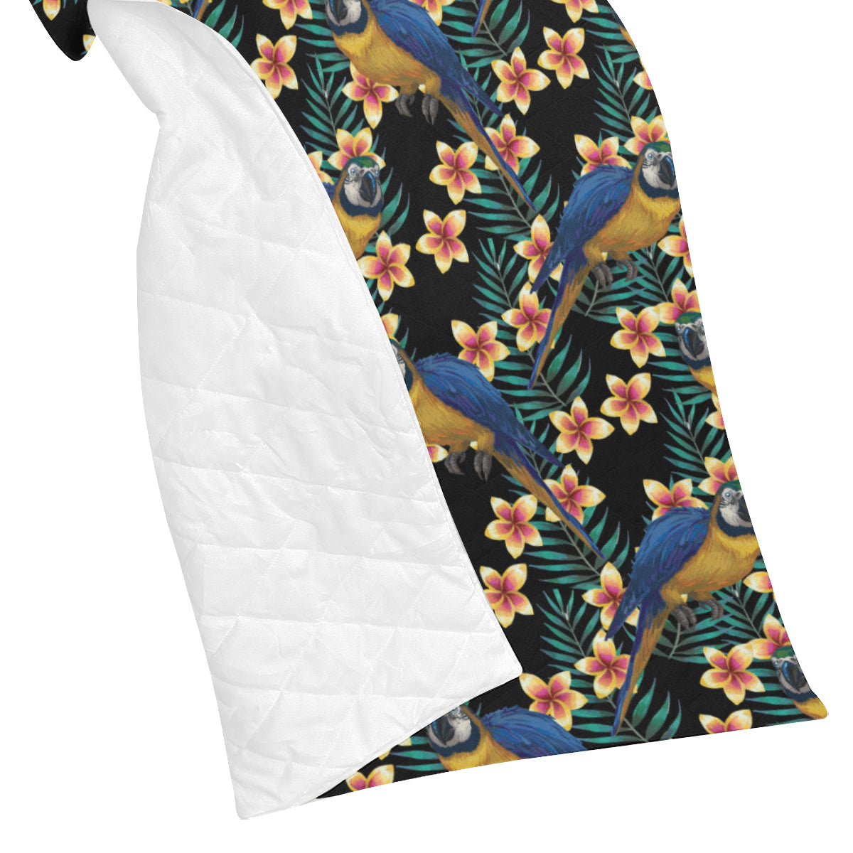 Macaw Pattern Print Design 01 Premium Quilt
