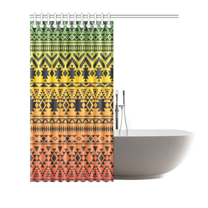 Rastafarian Pattern Print Design A04 Shower Curtain