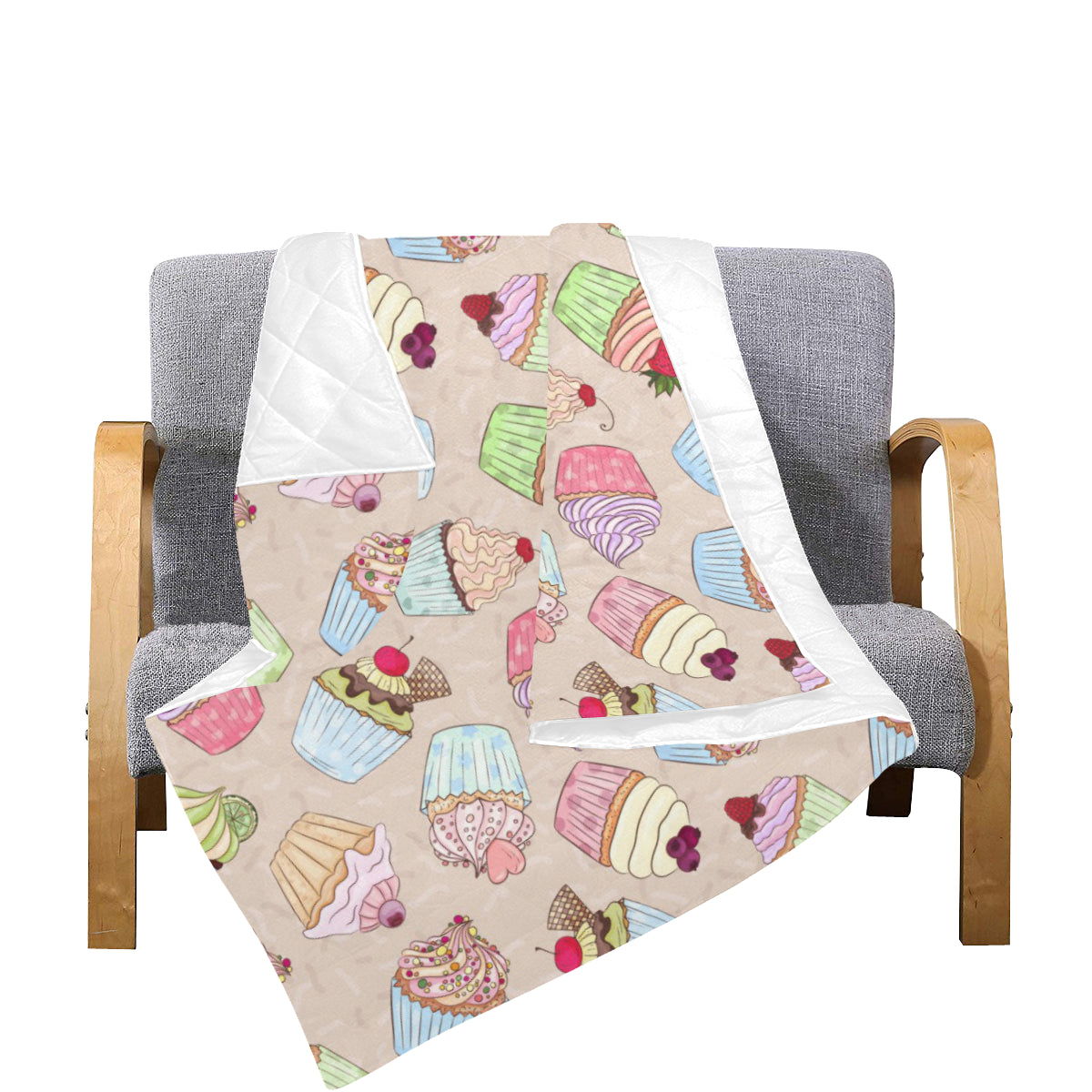 Cupcake Pattern Print Design CP06 Premium Quilt