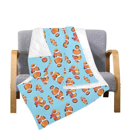 Clownfish Pattern Print Design 01 Premium Quilt