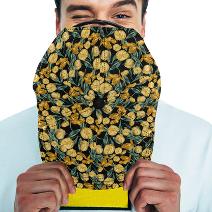 Elegant Yellow Tulip Print Snapback Cap