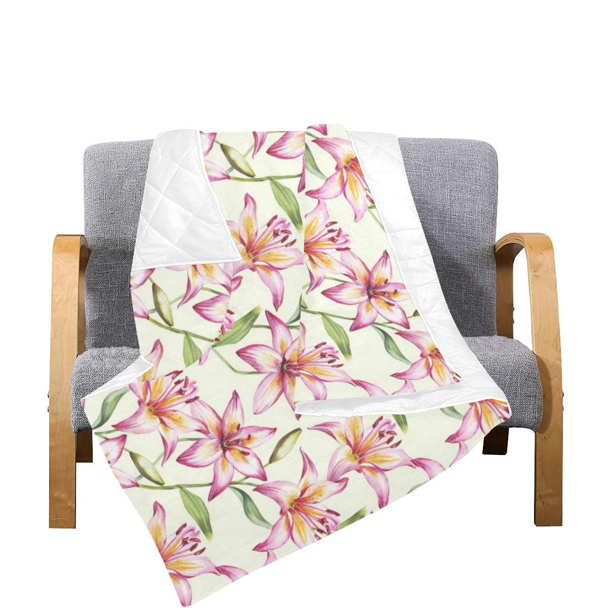 Lily Pattern Print Design LY011 Premium Quilt