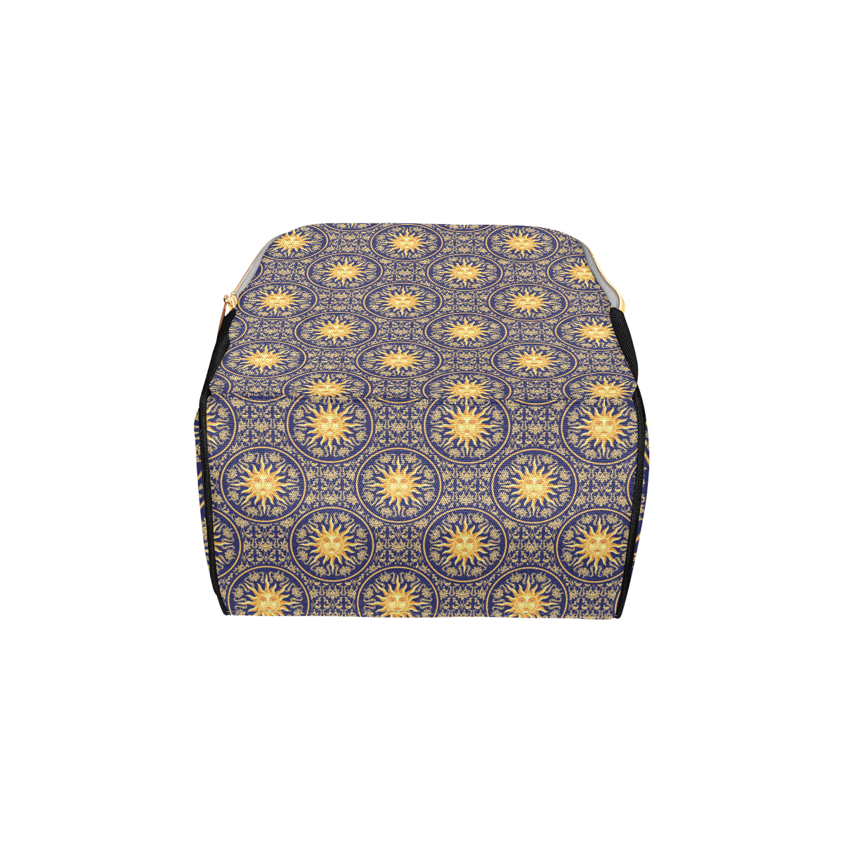 Celestial Gold Sun Face Diaper Bag Backpack
