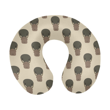 Platypus Pattern Print Design A03 U-Shaped Travel Neck Pillow
