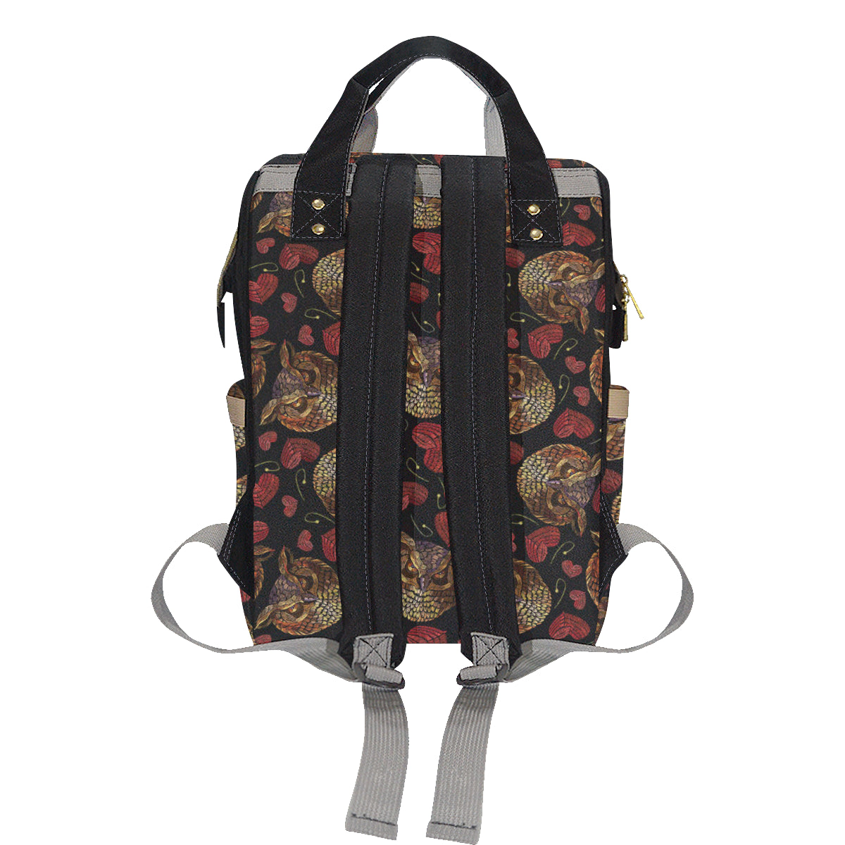 Owl Pattern Print Design A08 Diaper Bag Backpack