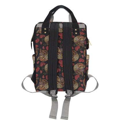 Owl Pattern Print Design A08 Diaper Bag Backpack