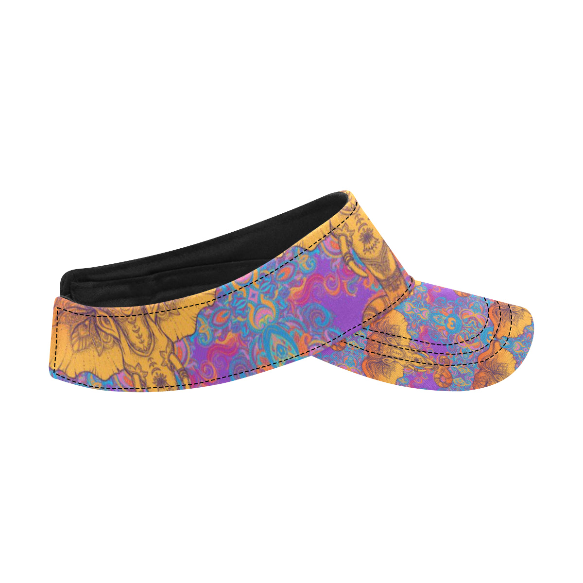 Gold Elephant Indian Unisex Sun Visor