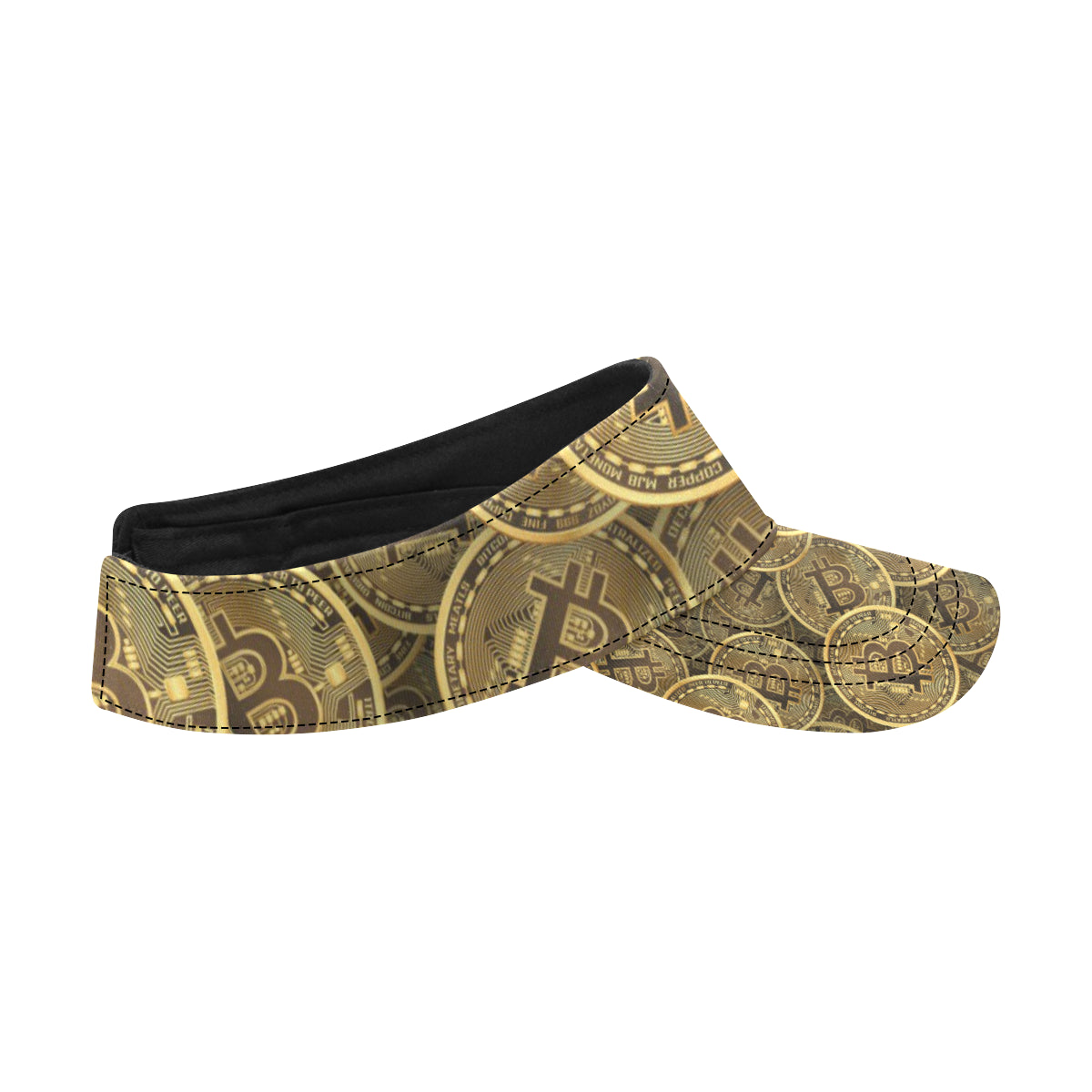 Bitcoin Pattern Print Design DO01 Unisex Sun Visor
