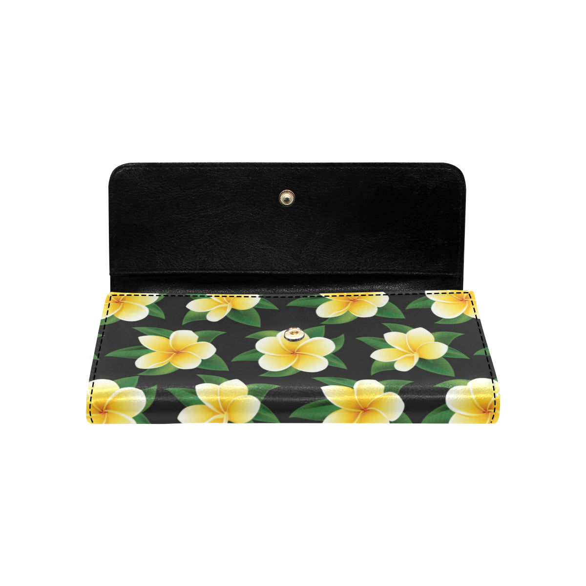 Plumeria Pattern Print Design A03 Women's Trifold Wallet