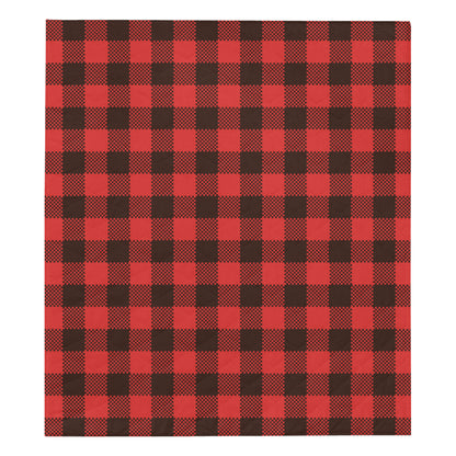 Buffalo check Red Pattern Print Design 05 Premium Quilt