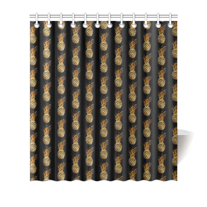 Pineapple Pattern Print Design A02 Shower Curtain