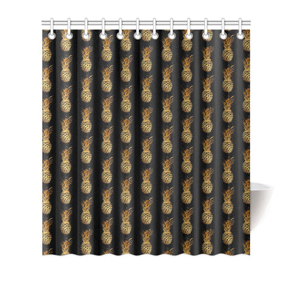 Pineapple Pattern Print Design A02 Shower Curtain