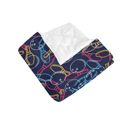 Bowling Pattern Print Design 07 Premium Quilt