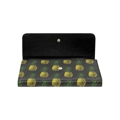 Gold Pineapple Women's Trifold Wallet