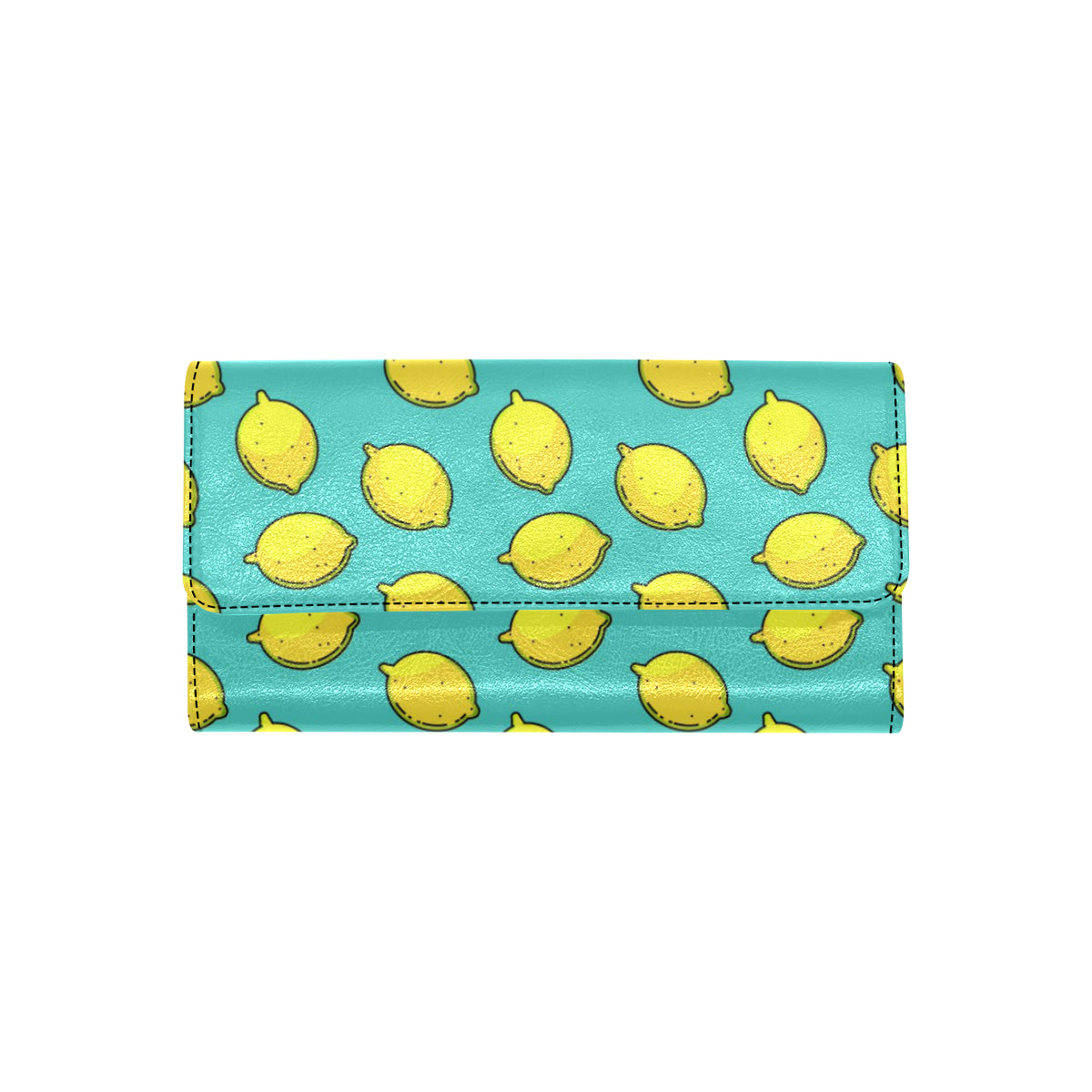 Lemon Pattern Print Design LM04 Women's Trifold Wallet