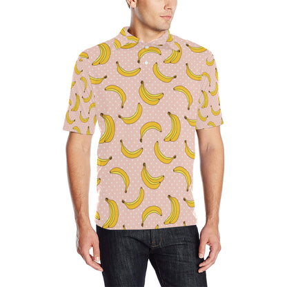Banana Pattern Print Design BA06 Men Polo Shirt