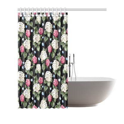 Hydrangea Pattern Print Design HD09 Shower Curtain