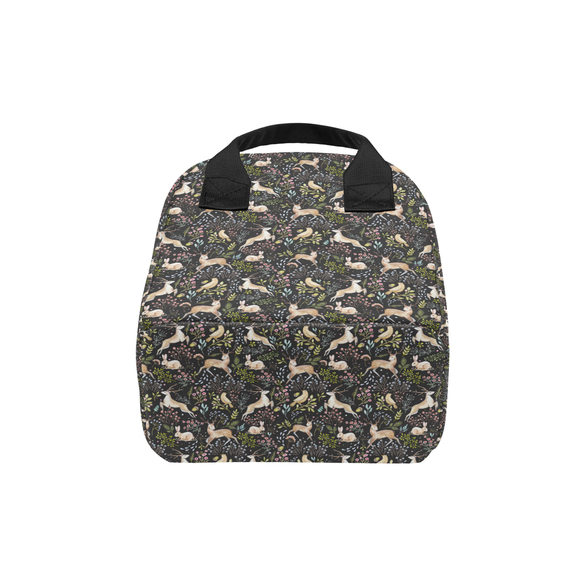Deer Floral Jungle Insulated Lunch Bag