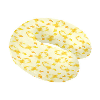 Childhood cancer Pattern Print Design 01 U-Shaped Travel Neck Pillow