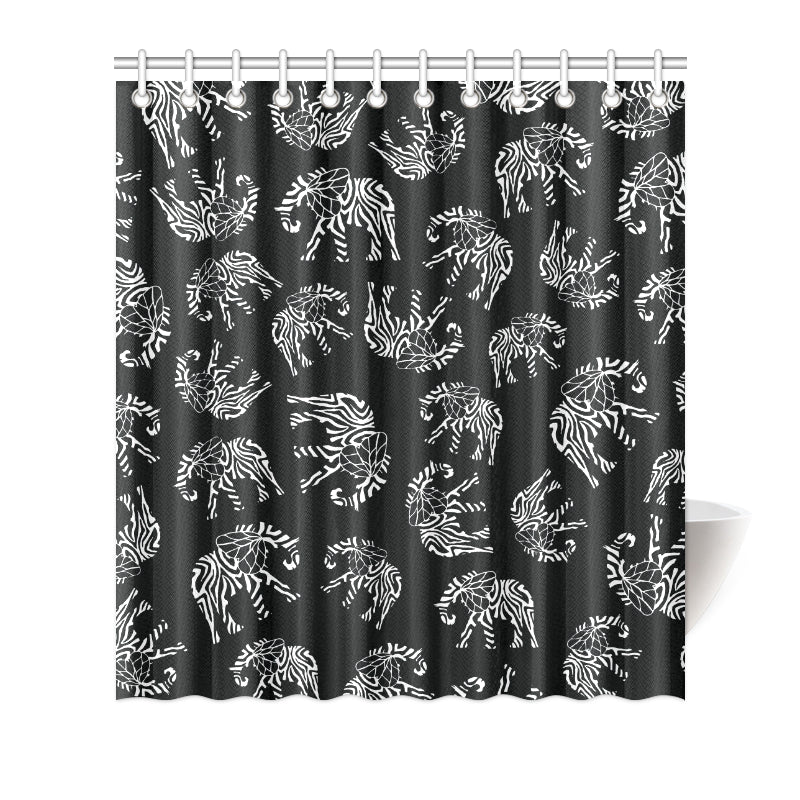 Elephant Tribal Shower Curtain