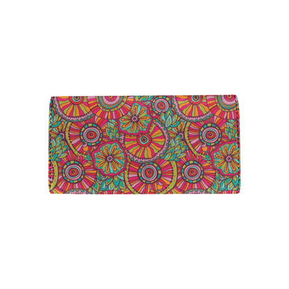 Boho Pattern Print Design 01 Women's Trifold Wallet