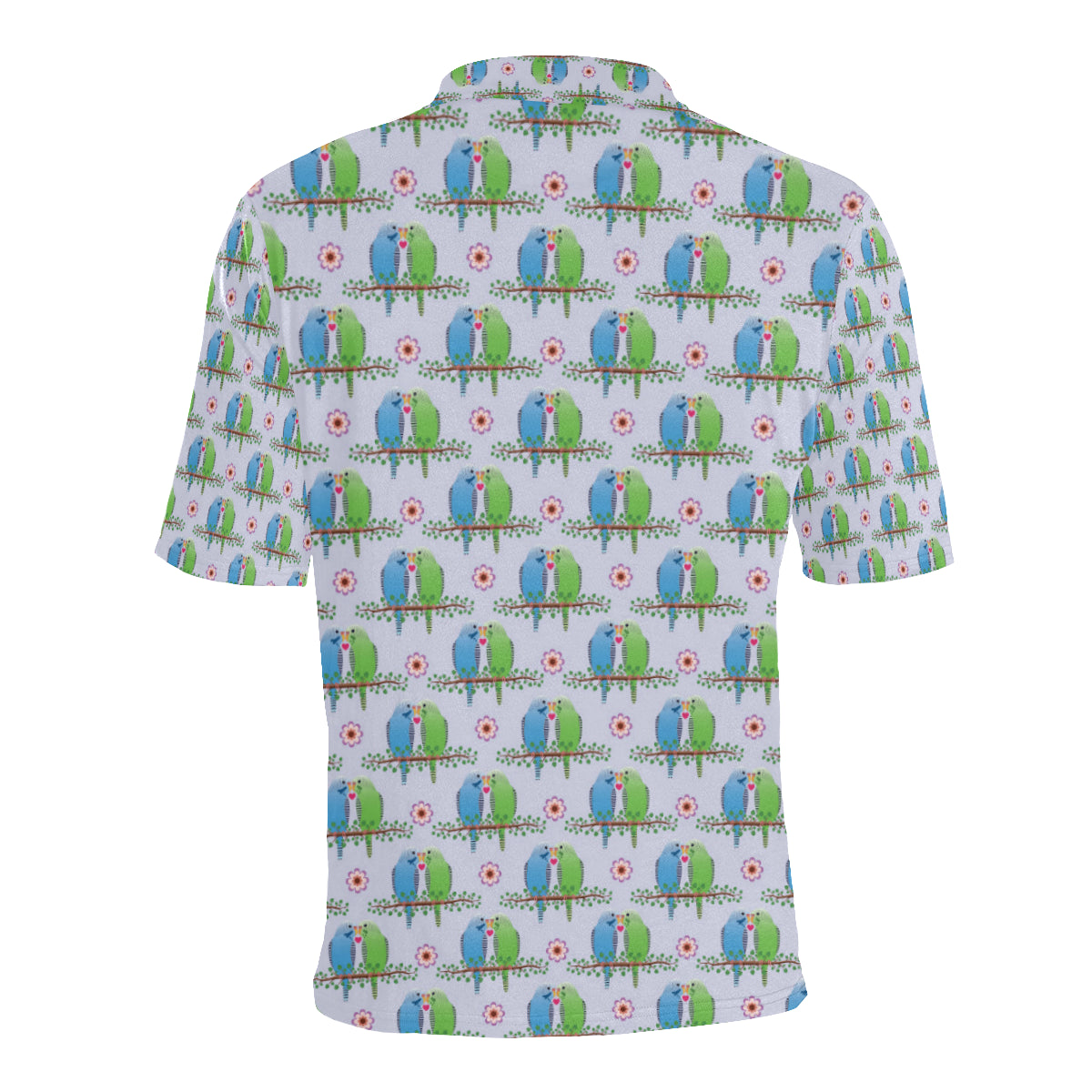 Budgerigar Pattern Print Design 05 Men Polo Shirt