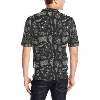 Lacrosse Pattern Print Design 01 Men Polo Shirt